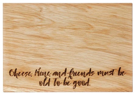 Serveerplank Cheese Wine and Friends - 30x20 - Schots Eikenhout - Scottish Made