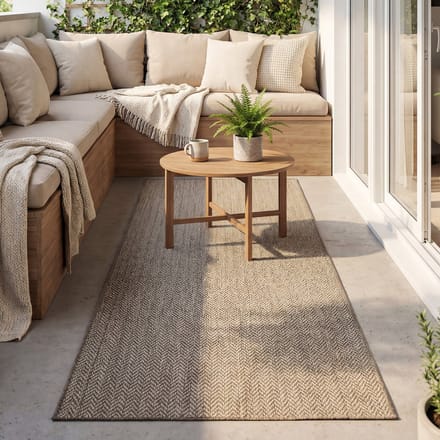 FRAAI Balkonkleed - Malta Arrow Naturel | Budgettopper! - 80x300cm