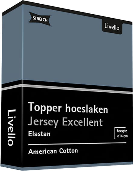 Livello Hoeslaken Topper Jersey Excellent Denim 140x200
