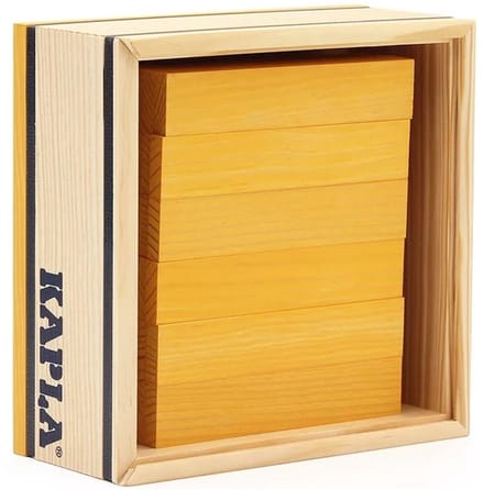 KAPLA - KAPLA Kleur - Constructiespeelgoed - Geel - 40 Plankjes