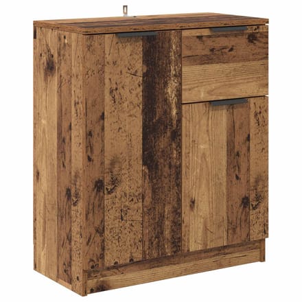 vidaXL - Dressoir - Oudhout - 60 - x - 30 - x - 70 - cm - Bewerkt - hout