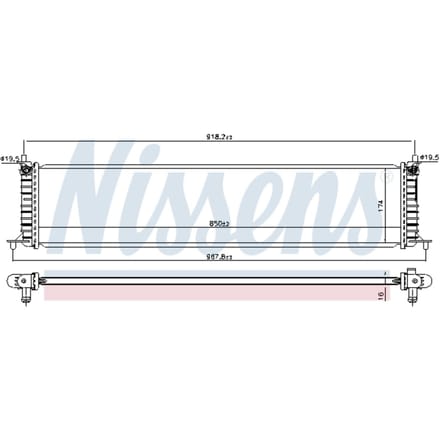 Radiator, motorkoeling NISSENS 606454