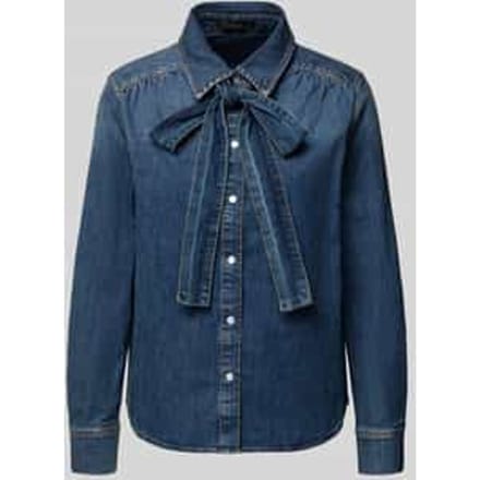 Overhemdblouse in denimlook