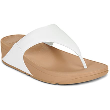 FitFlop Lulu Leather Toepost Dames Slippers - Wit