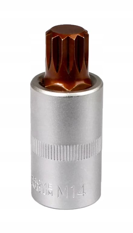 MJW Bitdop Borgring 1/2" SPLINE M14 - CrV/S2 Staal
