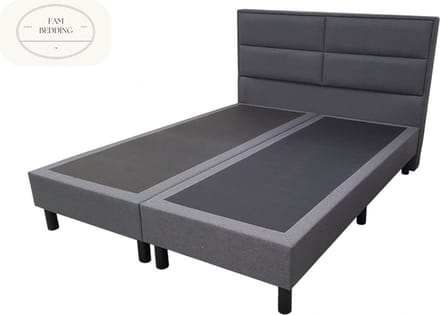 Boxspring Mercure zonder matras Antraciet 140x190