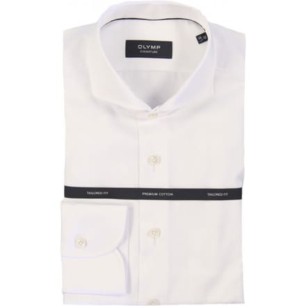 OLYMP Signature Overhemd, Tailored Fit, Signature Cutaway, Wit
