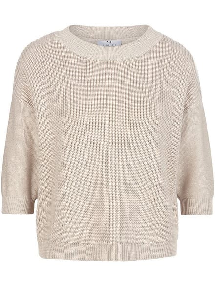 Trui boothals en 3/4-mouwen Van Peter Hahn beige