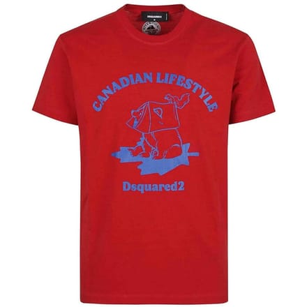 DSquared2 Heren Canadees Lifestyle Beer T-shirt (Rood)