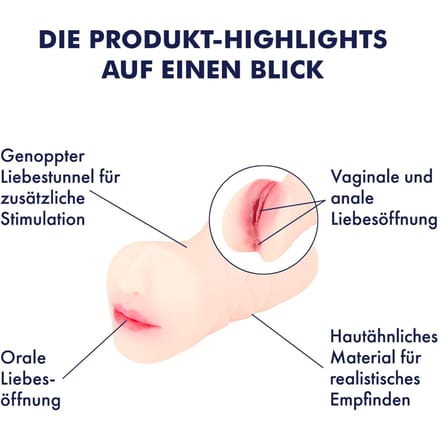 Natuurlijke masturbator, 17 cm