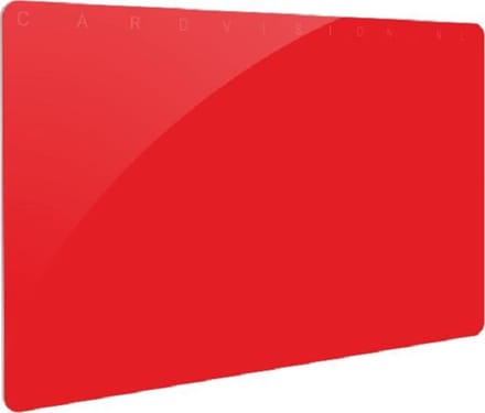Gekleurde PVC kaart - rood