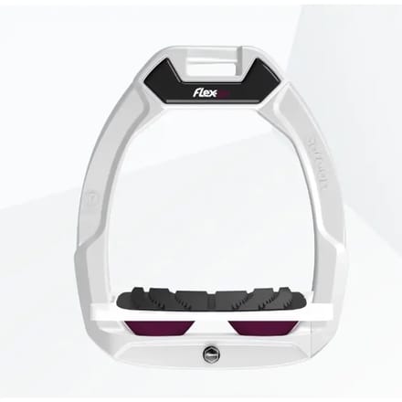 Veiligheidshaken voor paardrijden Incliné Grip Wit/Wit/Pruim Flex-On Safe-On