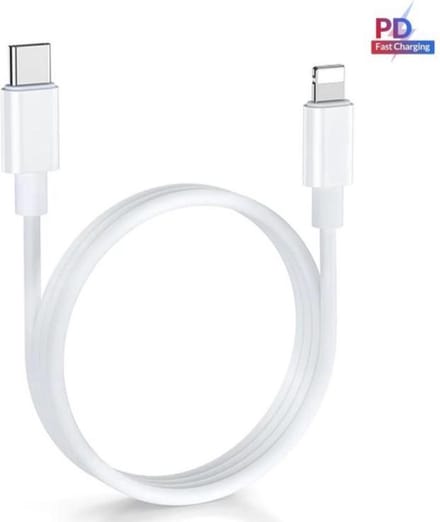 DrPhone LUNAR - USB-C Naar Lightning Kabel - 2 Meter - Fast Charge 9V - 50% Sneller Laden - Geschikt voor Macbook Pro / iPad Pro / iPhone iPhone 12 /13/14/ Pro / Max / XR / Mini