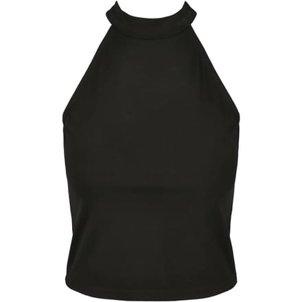 Build Your Brand - Turtle Neck Dames Crop Top - Black maat M