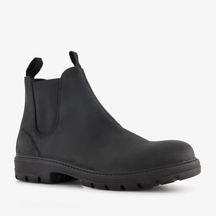 Van Beer suède heren Chelsea boots zwart - Maat 46