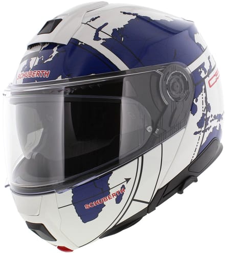 Schuberth C5 Systeemhelm - Globe - glans wit blauw - Maat 61 - Helm