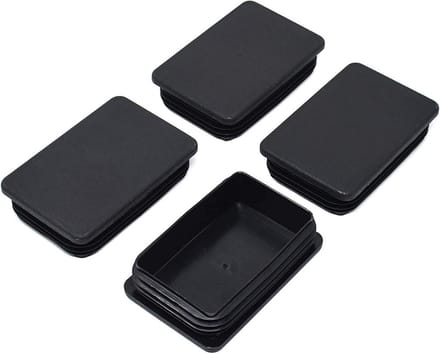 4x Vierkante Buisdoppen met Lamellen voor 60x40mm Buis