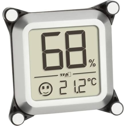TFA Dostmann Humidore 30.5056.54 Thermo- en hygrometer Zilver