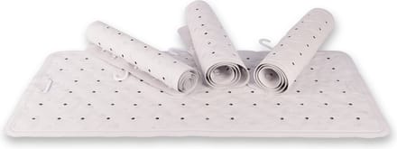 Rubberen Antislip Douchemat - Wit, 36x76 cm: Kwalitatieve Badmat voor Bad en Douche met Zuignappen