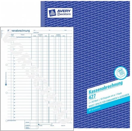 Avery 427 - Blue - White - Paper - 210 mm - 297 mm