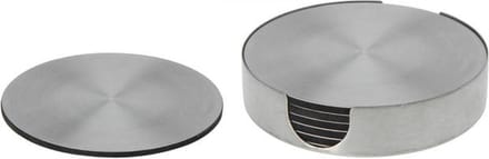 Excellent Houseware Onderzetters rvs 6 stuks 105x105x32mm