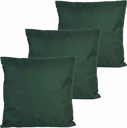 Anna's collection buitenkussens - 3x - donkergroen - 60 x 60 cm - binnen/buiten