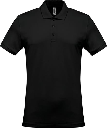 Kariban Piqué-herenpolo korte mouwen K254 - Black - M