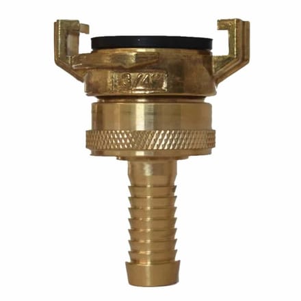 Messing Saugkoppeling 1/2 inch met Contramoer
