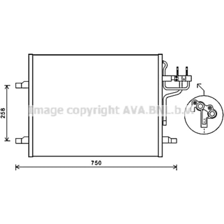 Condensator, airconditioning AVA COOLING FDA5483 AVA