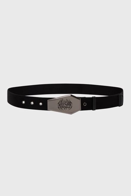 Killstar - Gothic Riem - Shadowmark Coffin Buckle Belt - voor Mannen - zwart