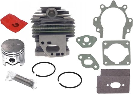 Cilinder en Zuiger - Motoronderdeel Set - Bosmaaier Onderhoud - 36 mm Diameter - 2 Zuigerringen - Metaal
