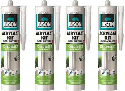 Bison® Acrylaatkit wit - 4 stuks - KD set