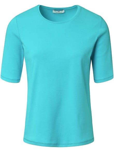Shirt 100% Pima Cotton ronde hals Van Peter Hahn turquoise