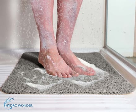 Nexxt Badmat Voor Douche of Bad - 40 x 60 cm - Grijs - Antislip en Waterdoorlatend - Wasbaar Pvc