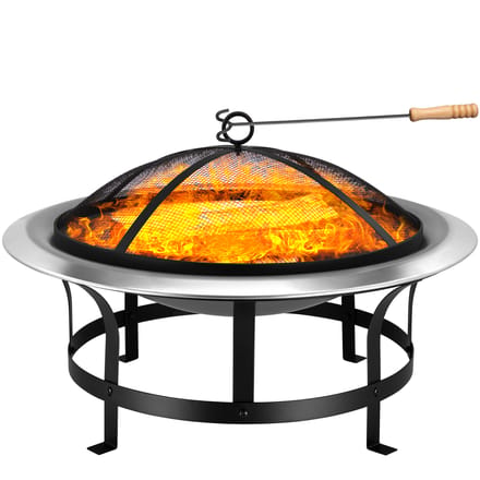 Gardebruk Vuurschaal XL - Ø 75cm Pook Vonkrooster - Edelstaal