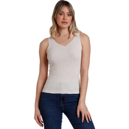 Romantisch geribbelde t-shirt voor dames Admas
