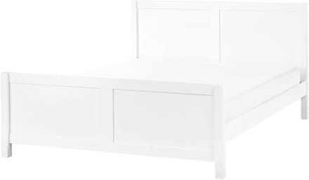 CHAMPAGNAT - Tweepersoonsbed - Wit - 160 x 200 cm - Rubberhout