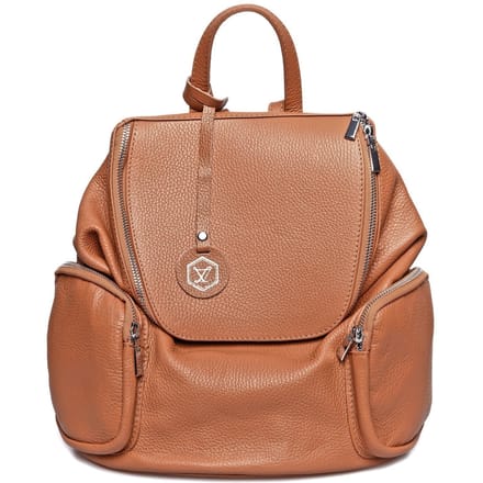Luisa Vannini Brown Rundleer Tas