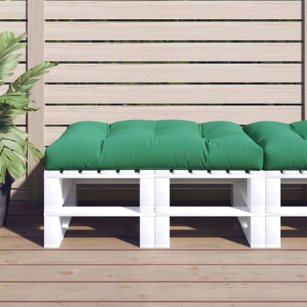 vidaXL - Palletkussen - 120x80x12 - cm - stof - groen