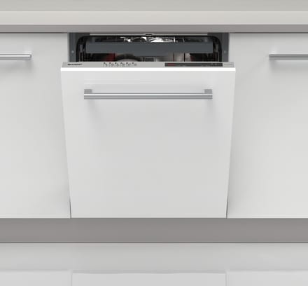 Sharp QWNI1EI45EXEU - inbouw vaatwasser - 60cm breed - energie label E - topsproeier en besteklade