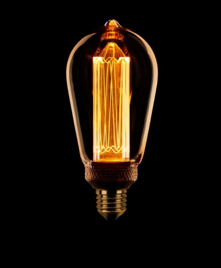 ETH Edison ST64 kooldraad LED 4w E27 240v 1800k 3 stappen dimbaar amber/goud 200L + M.