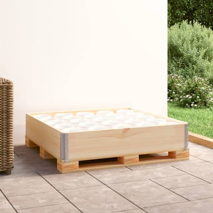 vidaXL - Palletopzetrand - 100x100 - cm - massief - grenenhout