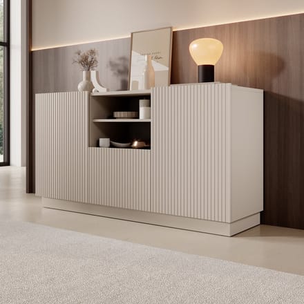 Meubella - Lucera - Dressoir - Beige - 150x42x78 cm