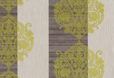 Dutch Wallcoverings vliesbehang ornament/streep - bruin