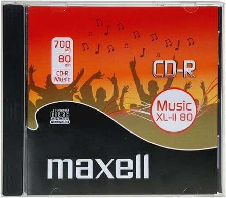 Maxell computerbehuizingen Audio CD-R 700 Mb 80 minuten Jewel Case 10 stuks
