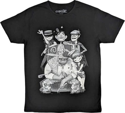 Gorillaz - George Spray Heren Tshirt - S - Zwart