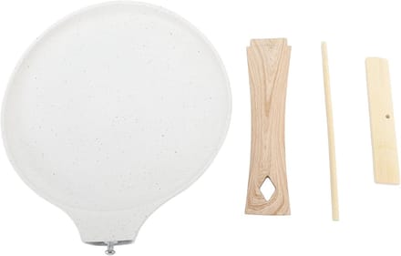 Crêpepan - Pannenkoekenpan plat - Thuis bakken - Ergonomische handgreep - 21 cm - Zwart