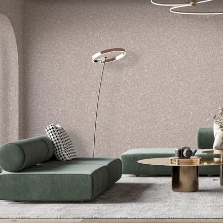 Zelfklevend Beige Wandafwerking Katoen & Mica - Warmte- & Geluidsisolerend