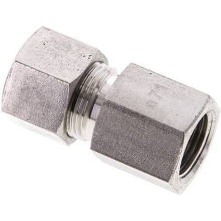 12S & M18x1.5 RVS Rechte Snijringkoppeling Binnendraad 630bar ISO 8434-1