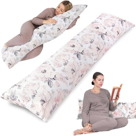 White-Label® Langwerpig Kussen - Zijslaapkussen Volwassenen - Lichaamskussen